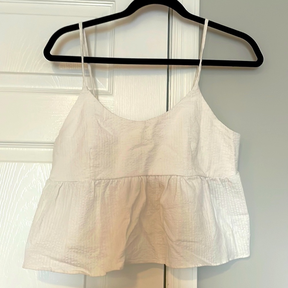 Flowy, Cropped, Cute White Summer Top